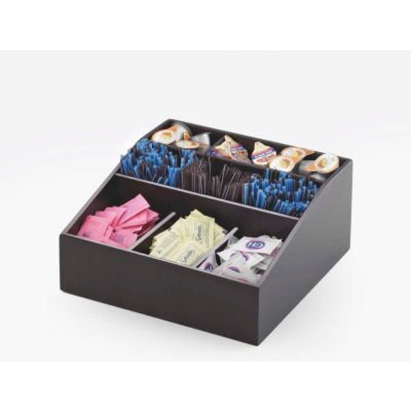 Cal Mil Plastics Cal-Mil 1714-96 Midnight Coffee Condiment Organizer 12"W x 12"D x 5-1/2"H 1714-96